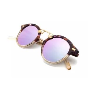 Krewe St Louis Tortoise Metallic Sunglasses